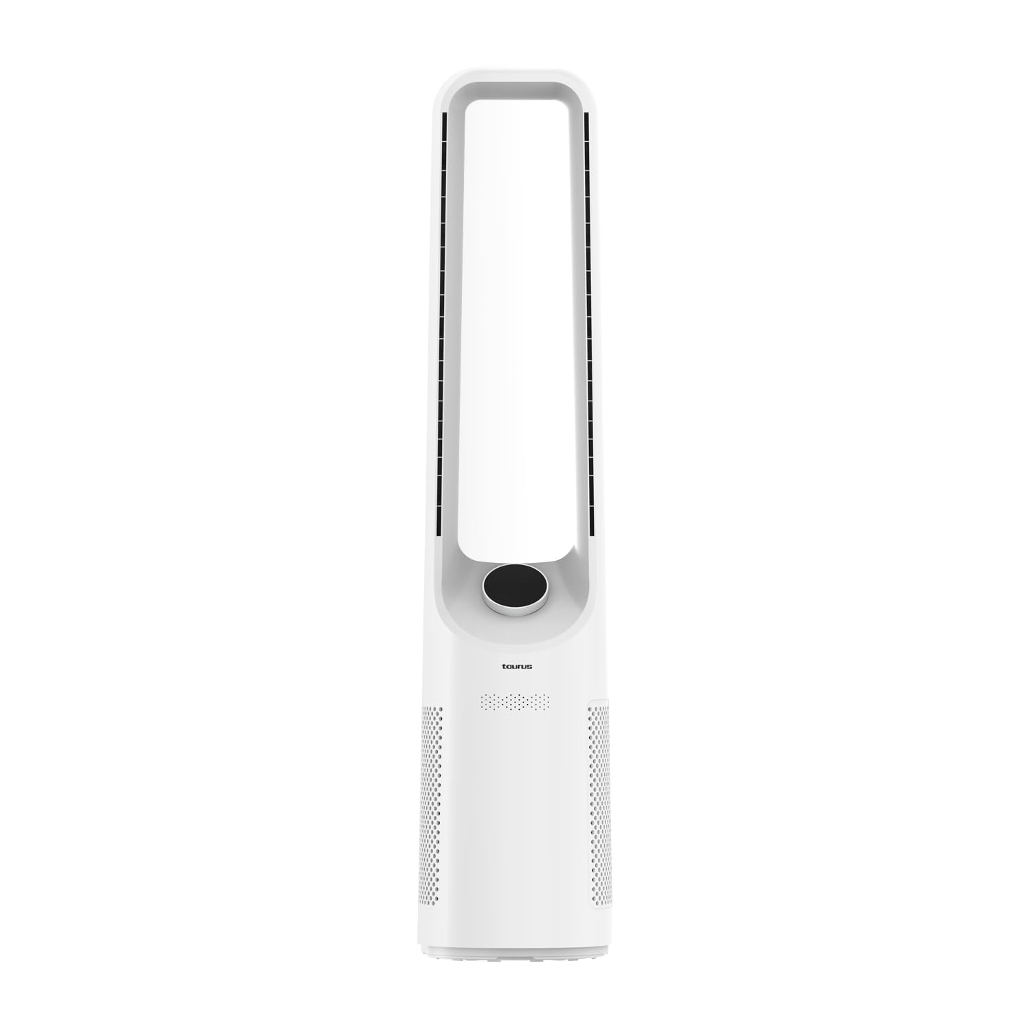 Taurus Babel Endless Ventilador de Torre Bladeless con Motor Digital Brushless Ultra Silencioso, 12 Velocidades, Pantalla LED Táctil, Oscilación, Temporizador 12h y Mando a Distancia