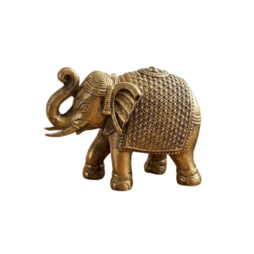 Image of eCraftIndia Brass Elephant Statue Decorative Showpiece Gift for Diwali Housewarming Birthday