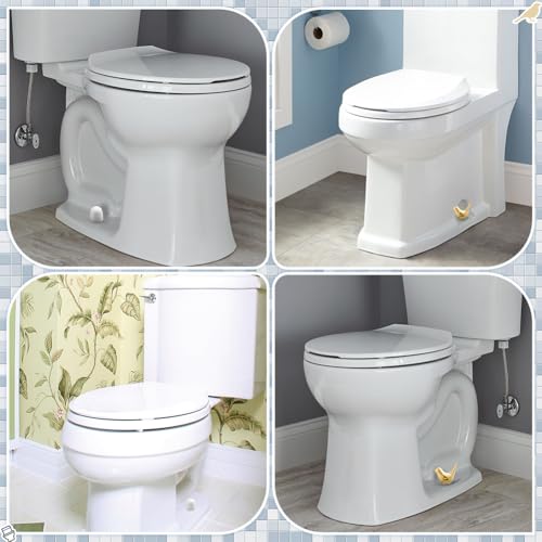 CRAFTYMELODY 2 Packung Keramik Toilettenbolzenkappen Mit Goldenen Vögeln Und 4 Packungen Universelle Toilettenbolzenabdeckungen Porzellan Lochstopfen Mit ABS Kunststoffbeschlag