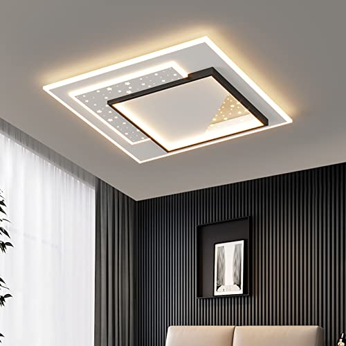 Plafonnier LED moderne blanc 50cm à intensité variable pour salon - 4