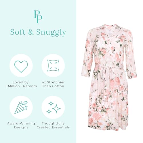 Posh Peanut Maternity Robe for Hospital Delivery - Soft Viscose from Bamboo Postpartum Robe for Women Nursing & Lounging3
