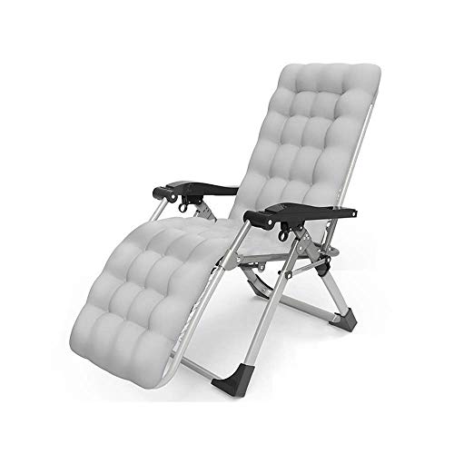 Chaise longue de patio pliable zero gravity avec coussin coton confort unique - 4