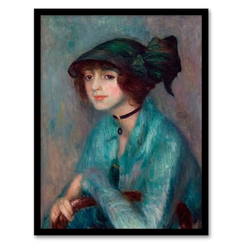 Artery8 William James Glackens The Brunette Woman Portrait Framed Wall Art Print Home Décor A3