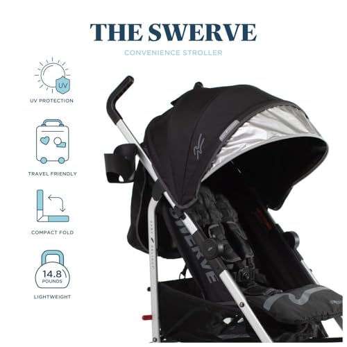 Baby Delight | Swerve Stroller | Lightweight | for Travel & Everyday | Multi-Position Recline | Compact Fold | Extra Storage | Black - Image 4