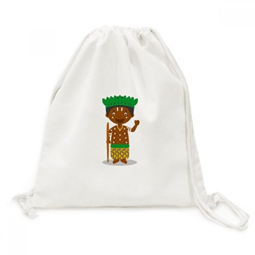 Sac à dos en toile cartoon noir sauvage Congo pour alléger vos épaules