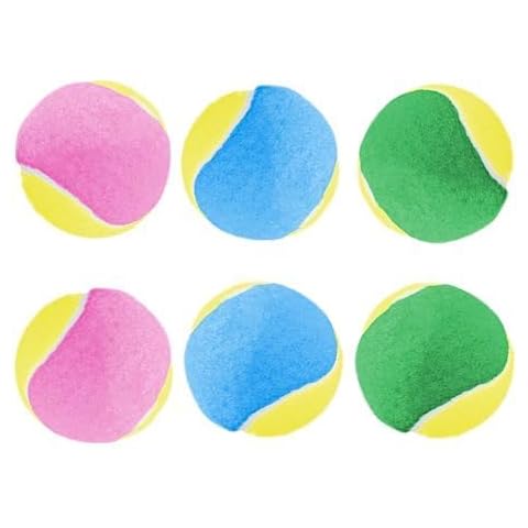 CoCoo Dog Squeaky Tennis Balls for Puppies and Teething Pets, Squeak Toys for Dogs, Round Tennis Balls, 6 Balls per Pack Cover