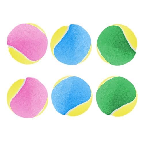Meric CoCoo Dog Squeaky Tennis Balls for Puppies Teething Pets Squeak Toys for Dogs 6 Pack