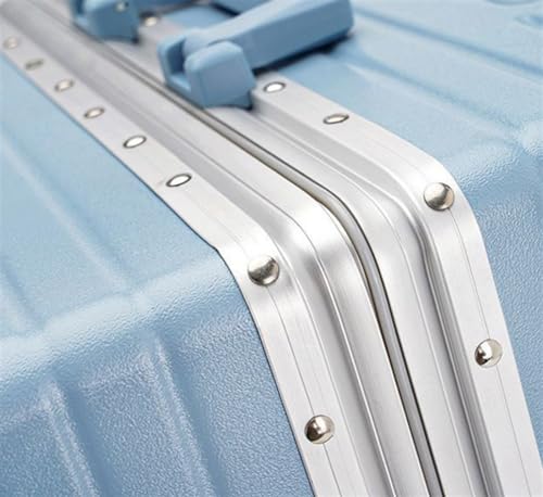 Durable Suitcase for Women Luggage Zipperless With Aluminum Frame, Lightweight Hard Shell Suitcase With Spinner Wheels Retro Suit Case (Color : E, Size : 26")3