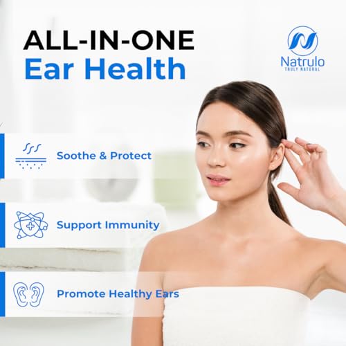 image for Natrulo Organic Ear Oil for Ear Infection - Natural Eardrops for Earac