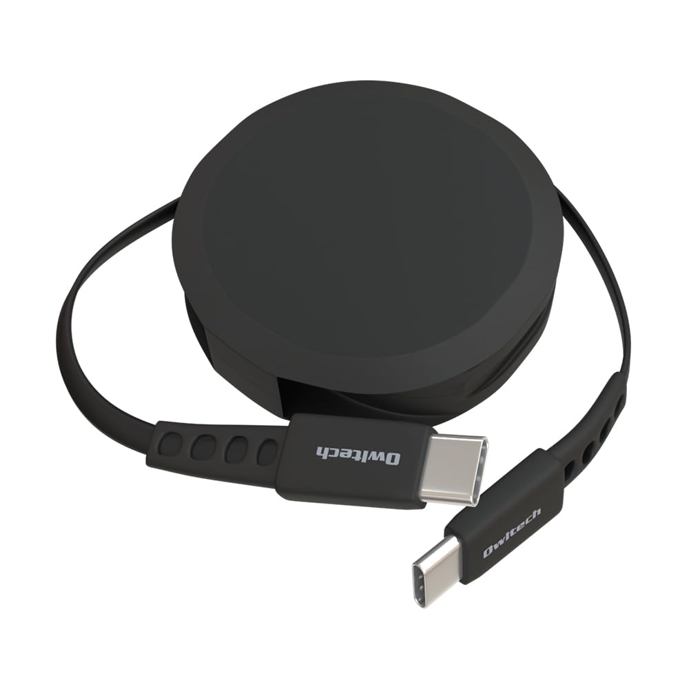 オウルテック 片引き巻取り式 USB Type-C to Cケーブル 90cm…