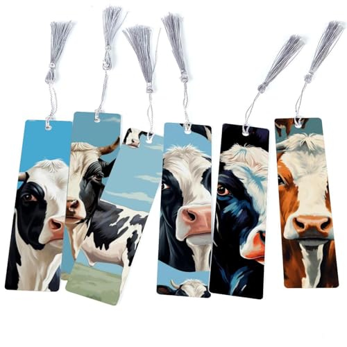 Marque-pages vache avec pompons : finitions soignées pour livres