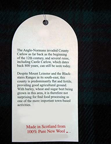 Irish Tartan Plaid Scarf County Carlow Unisex 100% Lambswool4