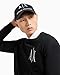 Armani Exchange Men's Baseball Hat with Embroided Logo, Black/White, One Size