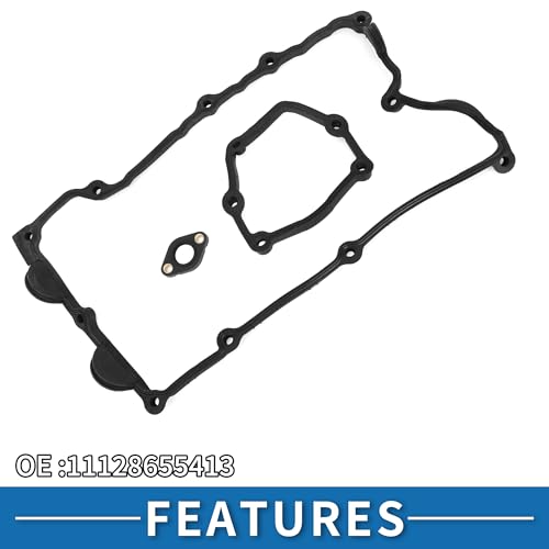 Image of Valve Cover Gasket No.11128655413 Cylinder Head Valve Seal Gasket for BMW 1 (E87) 120 I 2003-2011 Black 1 Set