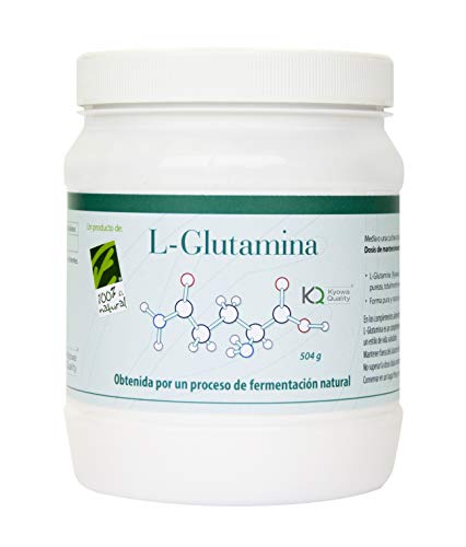 L-Glutamina Kyowa Quality® en polvo - Aminoácido Puro - 168 Días - Recuperación Muscular Rápida - Apoya la Síntesis de Proteínas - 100% Vegetariana - Alta Absorción - 504g en Polvo - 100% Natural