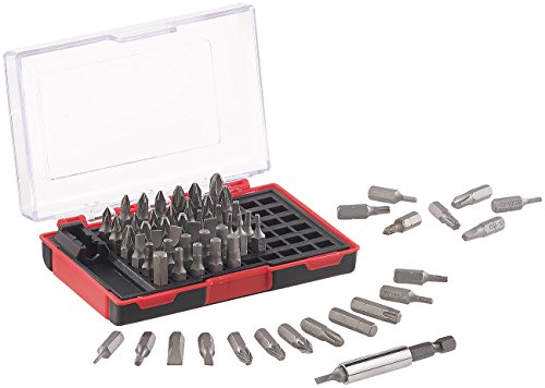 AGT Professional Bitsatz: 61-teiliges Bit-Set mit magnetischem Bithalter, Chrom-Vanadium-Stahl (Bitbox, Torx Bits, Schraubenzieher)