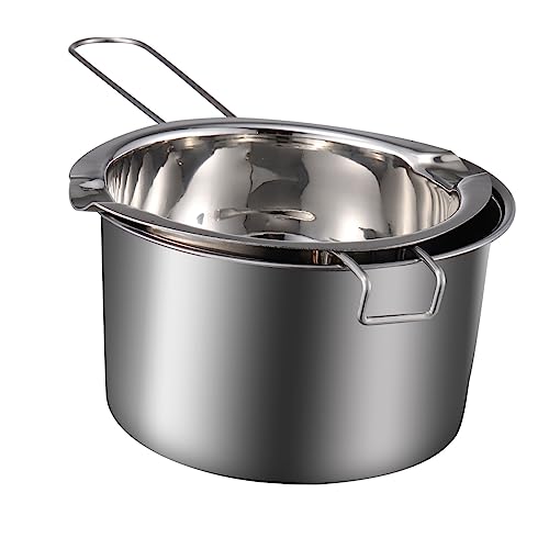 Cabilock Stainless Steel Double Boiler Pot 14cm 2 Piece Set for Chocolate Butter Candy Melting Warmer