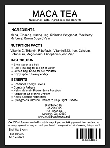 Men’s Maca Herbal Tea - 100% Natural Ingredients - Boosts Energy And Fights Fatigue - Supports Immune System And Digestion - Promotes Healthy Cells #TOP1