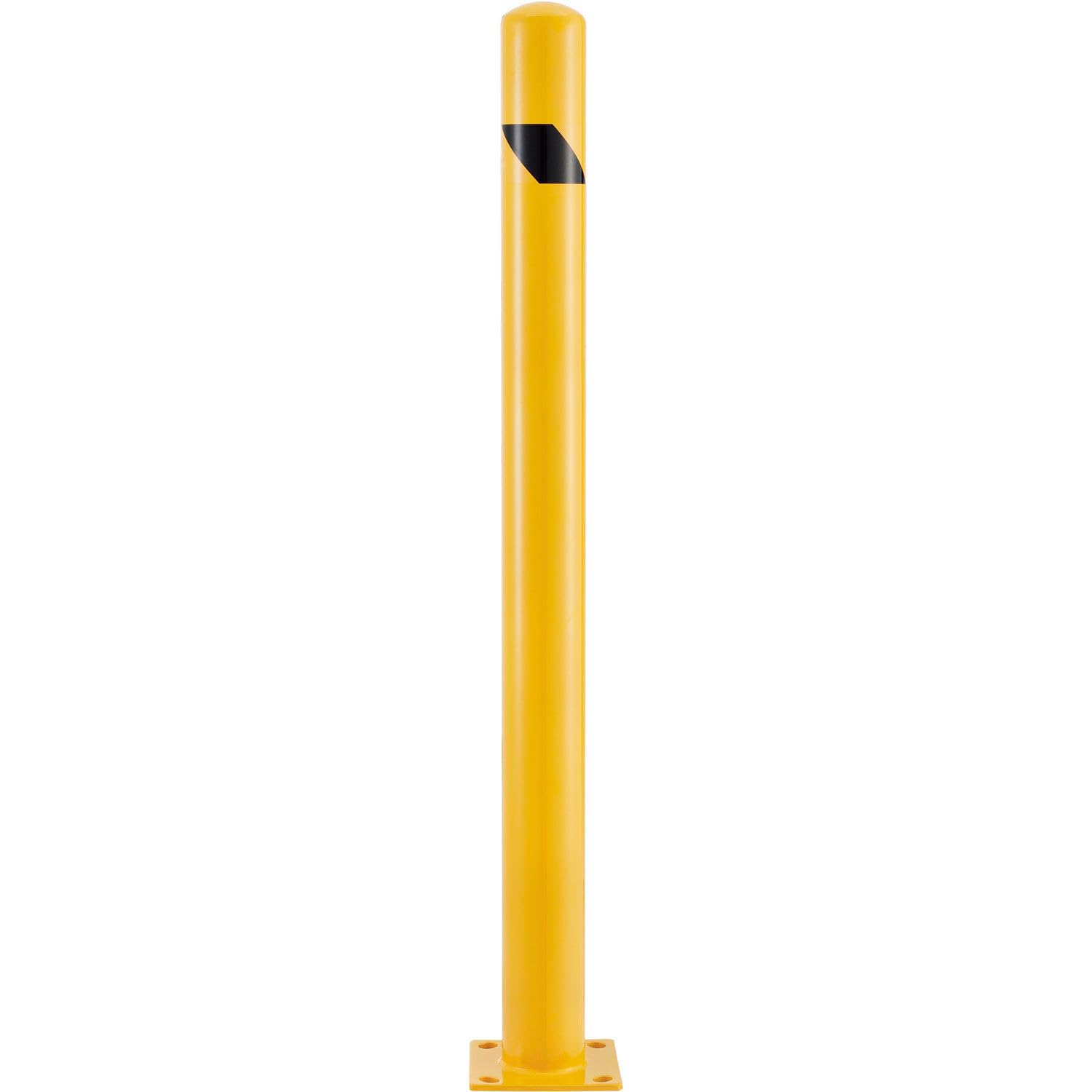 Floor Mount Safety Bollard by Global Industrial – Steel, Yellow, Model 670532R