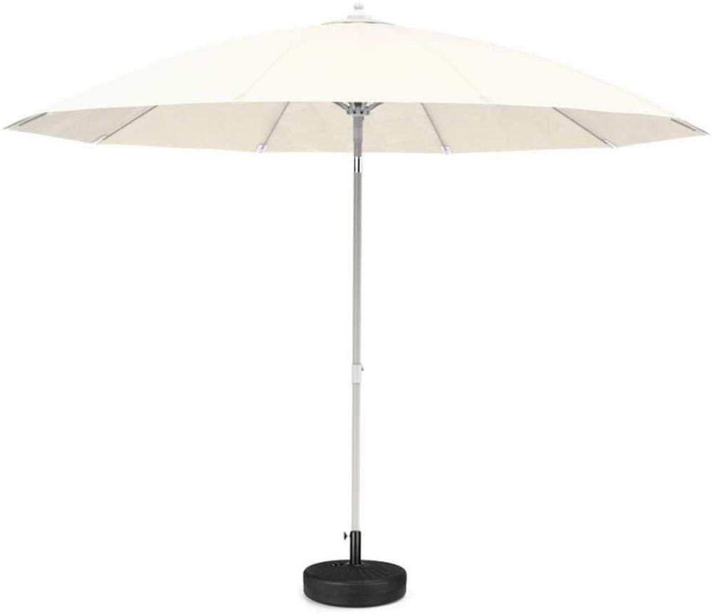 unknow 270cm (9 Ft) Large Parasol with Tilt Button Brown Waterproof Compact Beach Umbrella with Crank and 8 Steel Ribs Uptodate