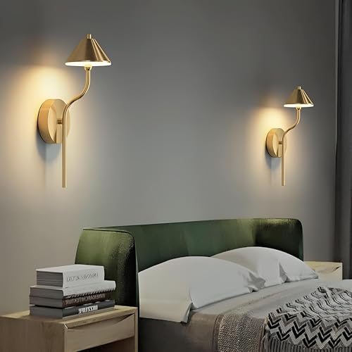 Image of FILLISKA Luxurious Gold Finish Wall Lamp for Home with Adjustable Colour Changing Function(1 Year Warranty)