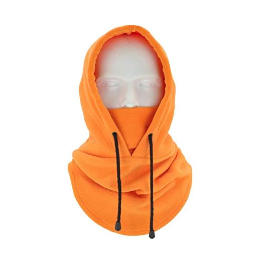 Balaclava Face Mask for Cold Weather - Windproof Ski Mask - Thermal Heavyweight Head Hood for Men and Women… Orange