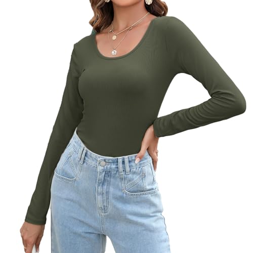 Manga de Mujeres, Camiseta de Camiseta para el Cuello para la Oficina Diaria de Viajes en el Hogar Fit Slim Top Soft Casual Strightery (S)