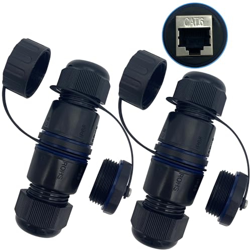CTRICALVER RJ 45 Waterproof Connector, Shielded Network Extender for CAT.6E/CAT.6/CAT.5E/CAT.5
