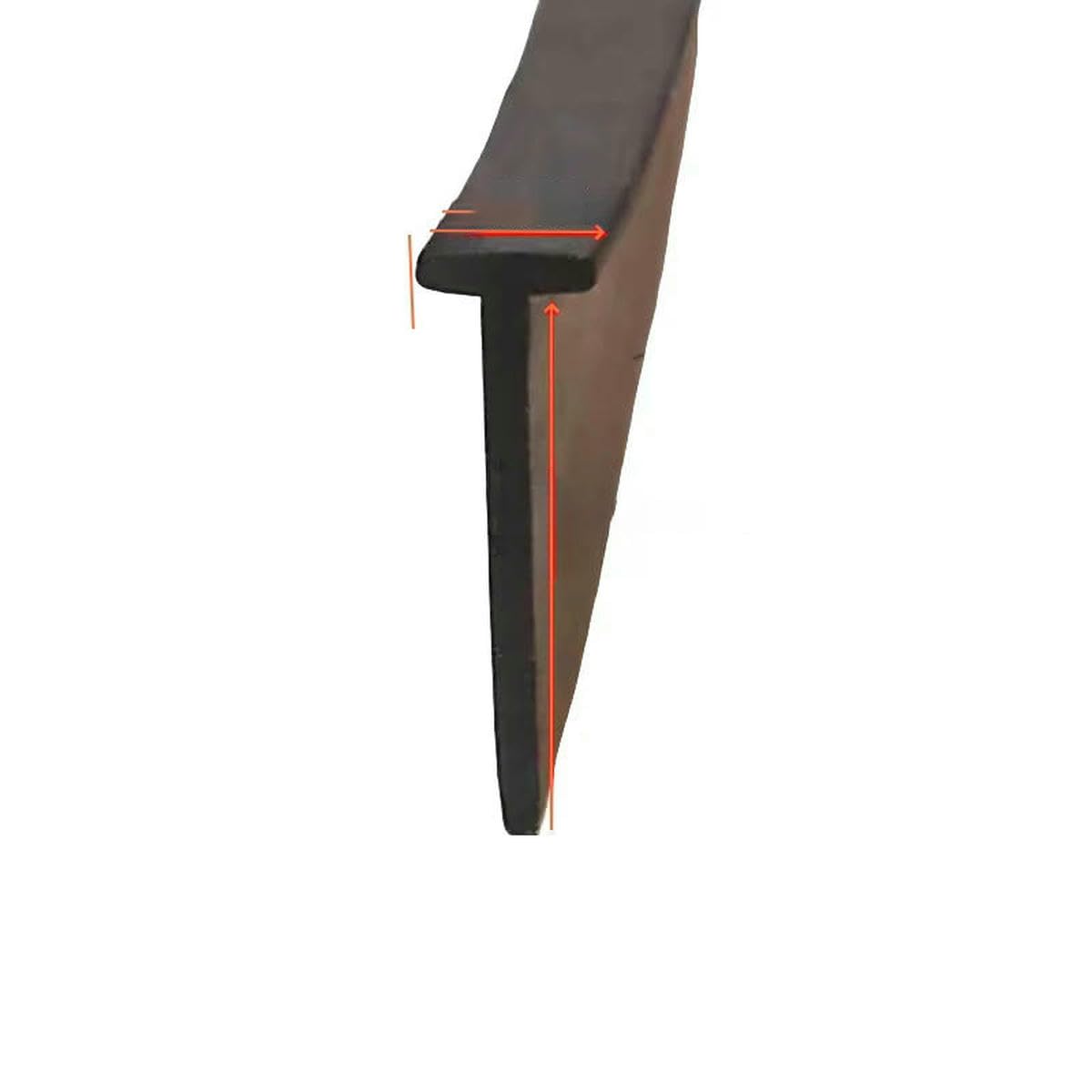 Guarnizione in silicone, Striscia di copertura in gomma a forma T for porte, mobili, auto, nera, dimensioni multiple 1-10 m(4.5x18.5mm T,1M or 3.28ft)