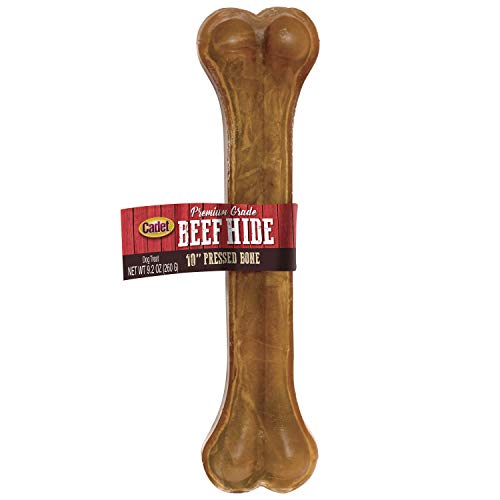 Cadet Premium Grade Pressed Beef Hide Bones 10 Inch 1 Pack
