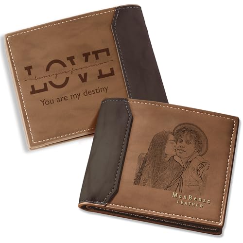 Easycosy Cartera Personalizada Hombre, Regalos Navidad con Nombre De Foto Cartera Plegable Regalo Personalizado Hombre, Papá, Marido, Novio (Estilo 3)