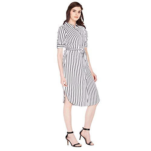 Image of STOP by Shoppers Womens Round Neck Floral Printed Shift Dress