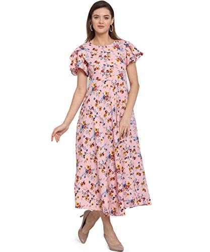 Image of QIQI Women's Crepe A-Line Maxi Casual Dress