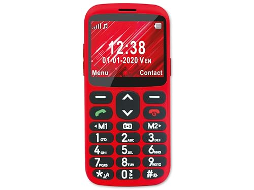 Telefunken gsm S520, desbloqueado, Teléfono Móvil, Rojo