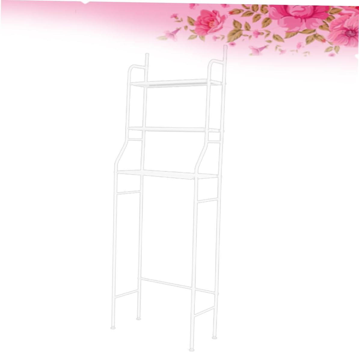 Cabilock Over The Toilet Storage Rack Sturdy Bathroom Organizer with Hooks Space-Saving Design for Toiletries and Kitchen Supplies Easy Assembly White