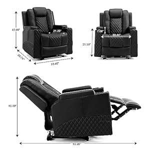 Comhomapowerreclinerchairpuleatherelectricmassagereclinersofaforlivingroomhometheaterseatingwithcupholdersandledlightingblack Urban Country Home Decor Comhoma power recliner chair pu leather electric massage recliner sofa for living room home theater seating with cup holders and led lightingblack urban country home decor