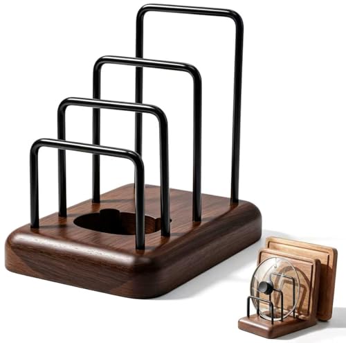 Chopping Board Rack with Walnut Base