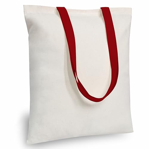 Image of TOPDesign 6-Pack Economical 16 inchx15 inch Cotton Tote Bag, Lightweight Medium Reusable Grocery Shopping Cloth Bags, Suitable for DIY, Advertising, Promotion, Gift, Activity