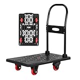 [qiukala]折りたたみ台車 業務用＆家庭用 キャリーカート 荷物台車 【耐荷重100kg 】軽量 大天板＆固定ロープ付き アルミ製 静音 キャスター付きき スッキリ収納 倉庫移動台車 家具移動/倉庫作業/車載/防災など多用途対応 引越し/買い物/室内外対応 コンパクト収納可能 持ち運び便利 JIS規格適合 耐荷重試験済み