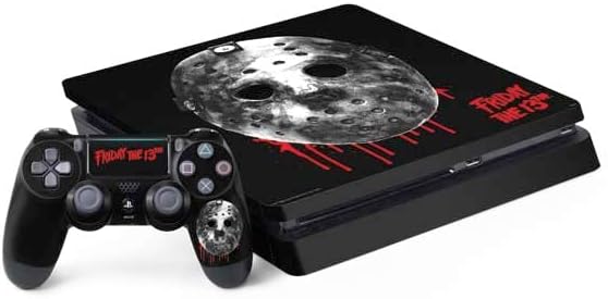 Skinit Decal Gaming Skin Compatible with PS4 Slim Bundle - Officially Licensed Warner Bros Friday The 13th Friday The 13th Design