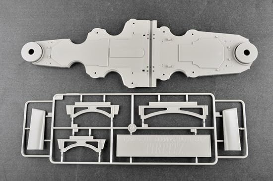 Sprue containing the lower hull and parts for the display stand