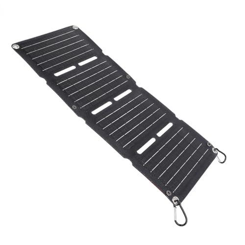 Panel Solar Plegable de Silicio Monocristalino de 40 W, Carga Rápida QC Salida de Regulador USB Dual 4 Pliegues, Esencial para Viajes Al Aire Libre, Salida de Regulador de