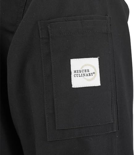 Image of Mercer Culinary M60010BK4X Millennia Men's Cook Jacket with Traditional Buttons, 4X-Large, Black