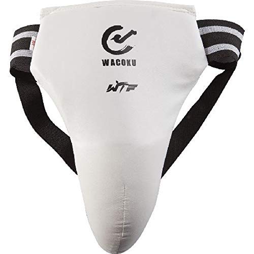 Garde Aine Taekwondo Wacoku XS Blanc pour Éviter les Blessures en Club