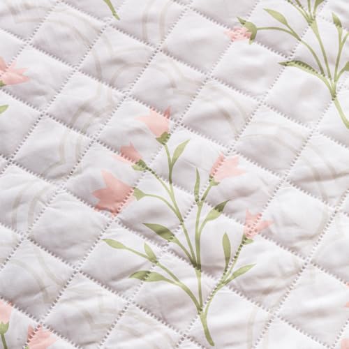 Image of House of Quirk 'Mughal Series' Anti-Slip Sofa Cover Mat with Pocket | Polyester Couch Protector for Pets, Kids & Spills (Gulbahar, 180x170cm, Three Seater)