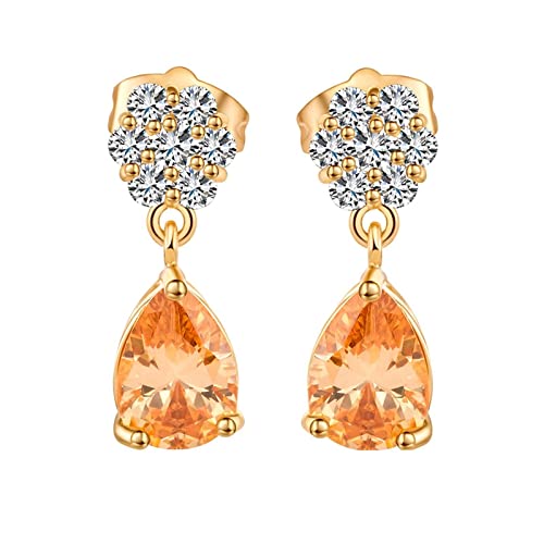 Boucles d'oreilles or 18 carats moissanite goutte d'eau anti-allergie et légères