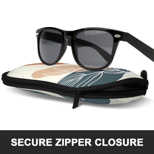 Image of Sunglasses Soft Case, Ultra Light Portable Neoprene Zipper Glasses Case for Men Women