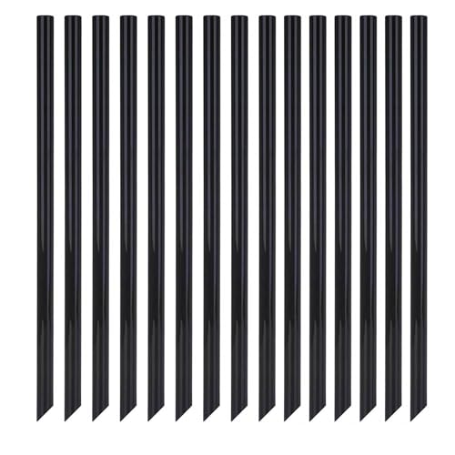 Xyedyaup 100 Pcs Straws Black Straw Reusable 190 Mm × 6 Mm Kids Milkshake Slushie Cocktail Coffee Art Drinking StrawsPointed Straw