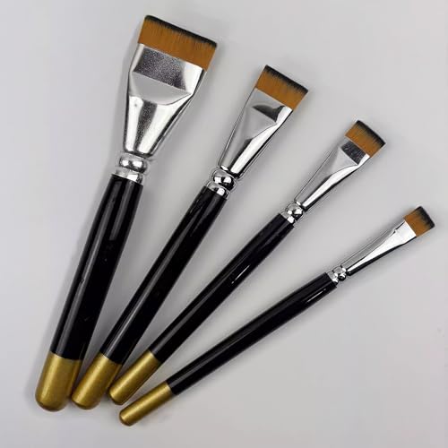 4 Pcs Set Short Haired Nylon Art Brushes