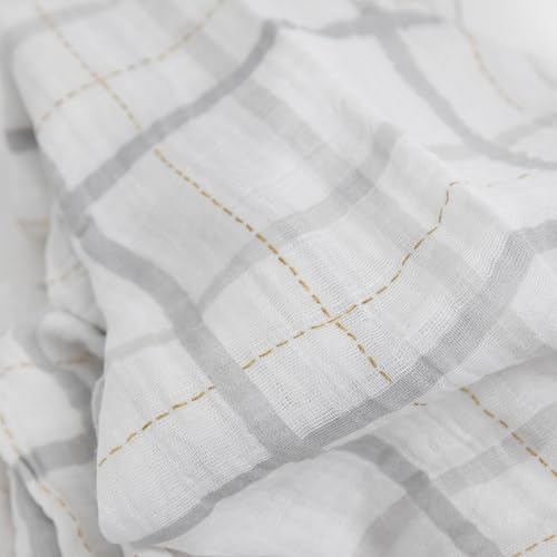 Image of Little Unicorn Muslin Swaddle Blanket for Newborns & Infants | Soft & Breathable Fabric | Set of 3 Baby Blankets for Swaddling, Nursing, Shower Gifts (Garden Bees)